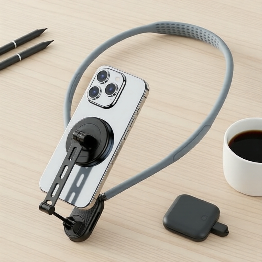 SCS-NH003 Suporte Magnético para Pescoço para Vlogs POV: Suporte Mãos Livres para Viagens em 2026