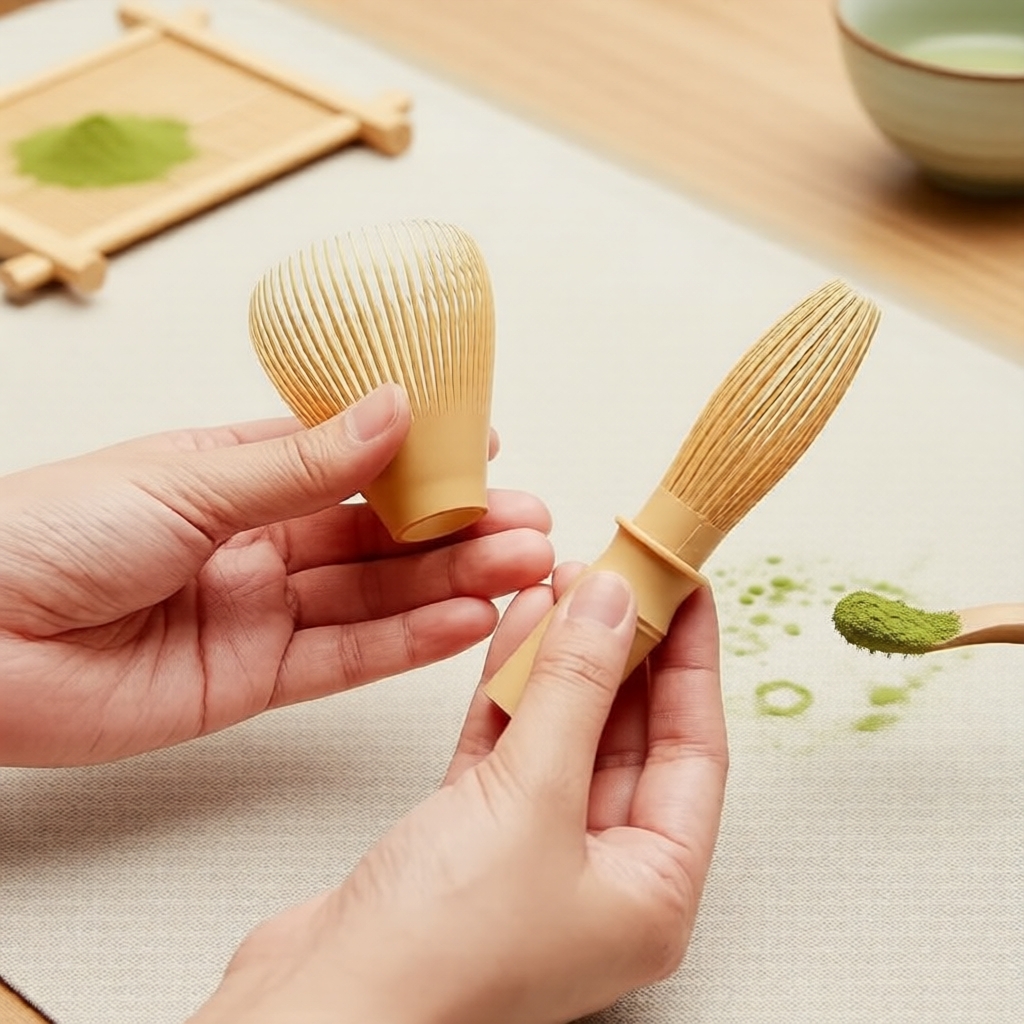 Batedor de bambu Shin Chasen Premium para matcha, batedor artesanal para uso doméstico
