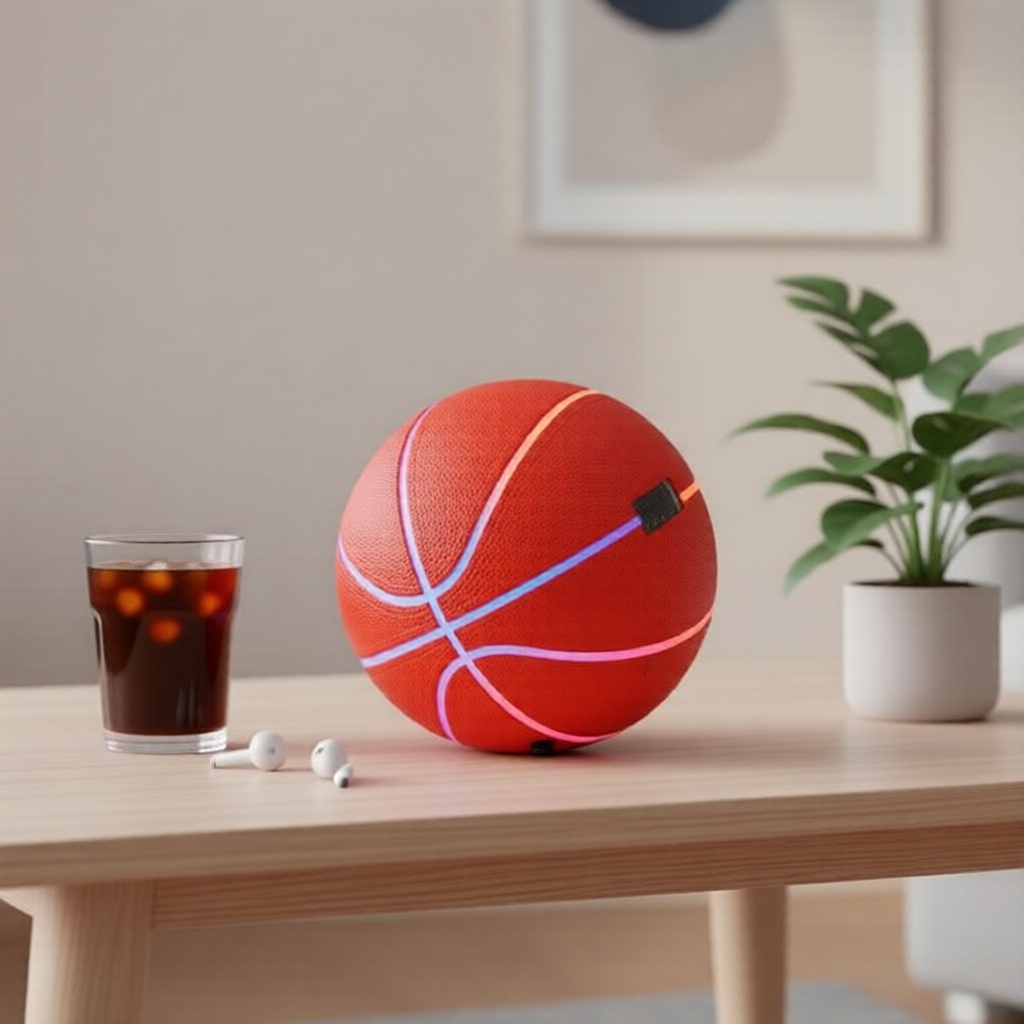 Caixa de som externa para beisebol/basquete/futebol, Bluetooth com luzes de festa