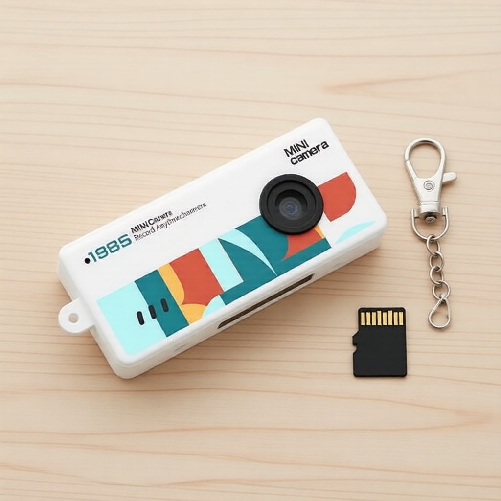 Câmera Retrô de Chaveiro 32GB – Mini Câmera Digital para Crianças/Adultos; Presente Vintage Colecionável para Viagens,