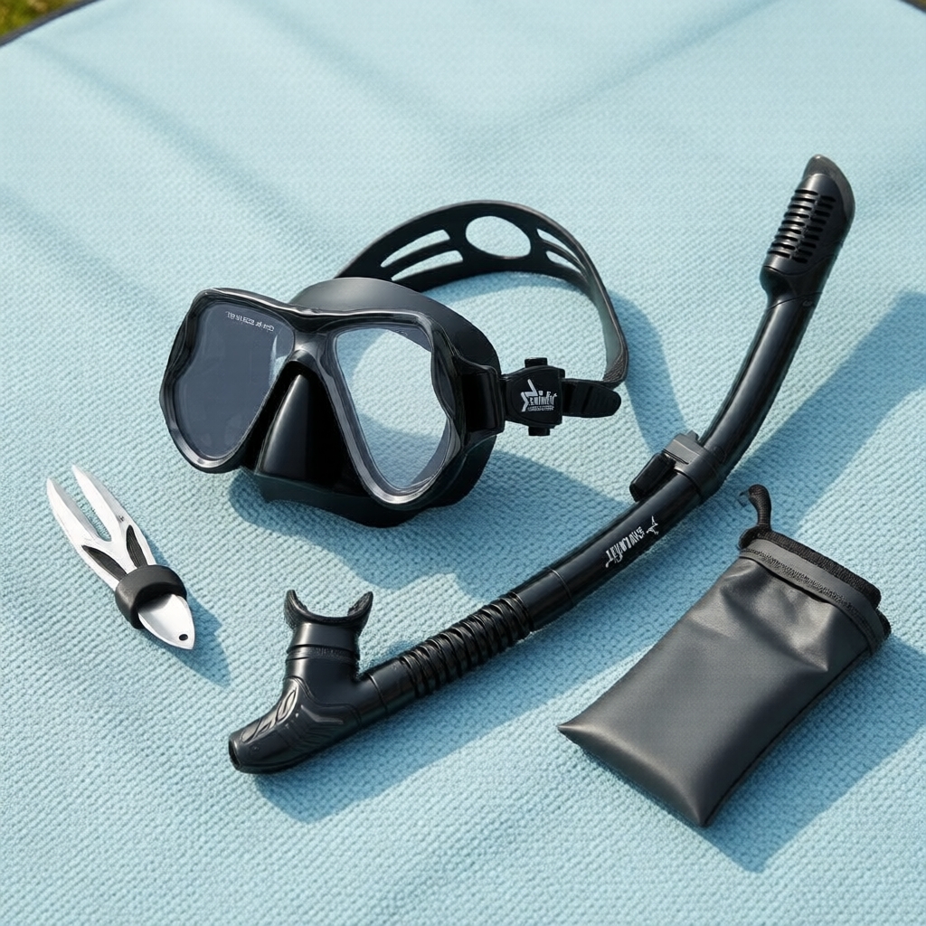 SWIMFIT Kit de Snorkel para Adultos: Máscara e Snorkel com Topo Seco de Silicone