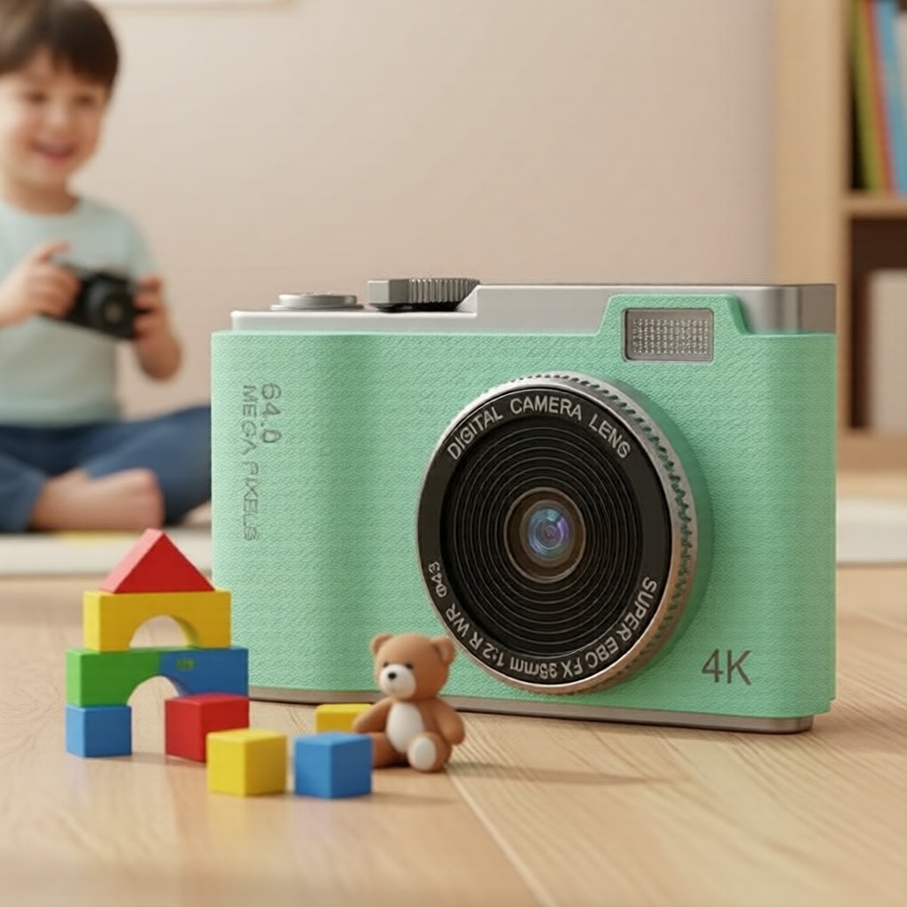 Tela HD de 2,4 pol. Câmera infantil com autofoco 48 MP Foto 1080P Vídeo Fotografia diária e diversão