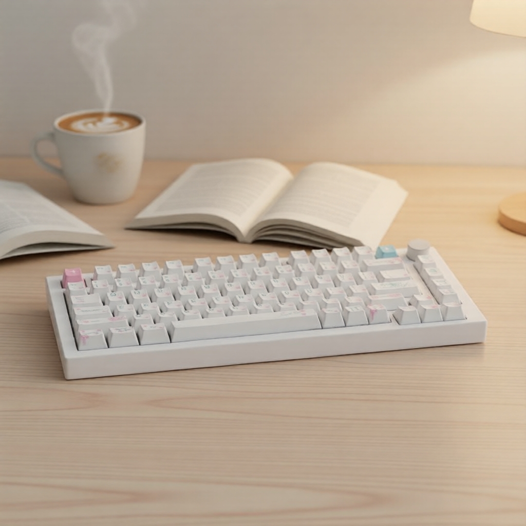 Conjunto de teclas Keycap PBT Dye-Sub Cherry Profile 138 Teclas Vista de Primavera Compatível com 61/64/68/87/96/104/108