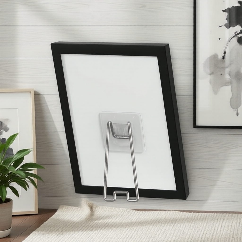 Cavalete de Exibição para Foto e Arte, Suporte Metálico com Adesivo para Quadros e Pôsteres, 3/6 Unidades