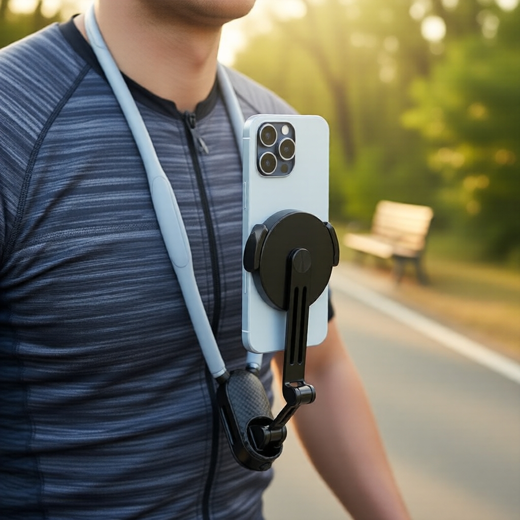 SELFIESHOW Suporte Magnético de Pescoço 2026 para Vlog POV e Passeios ao Ar Livre