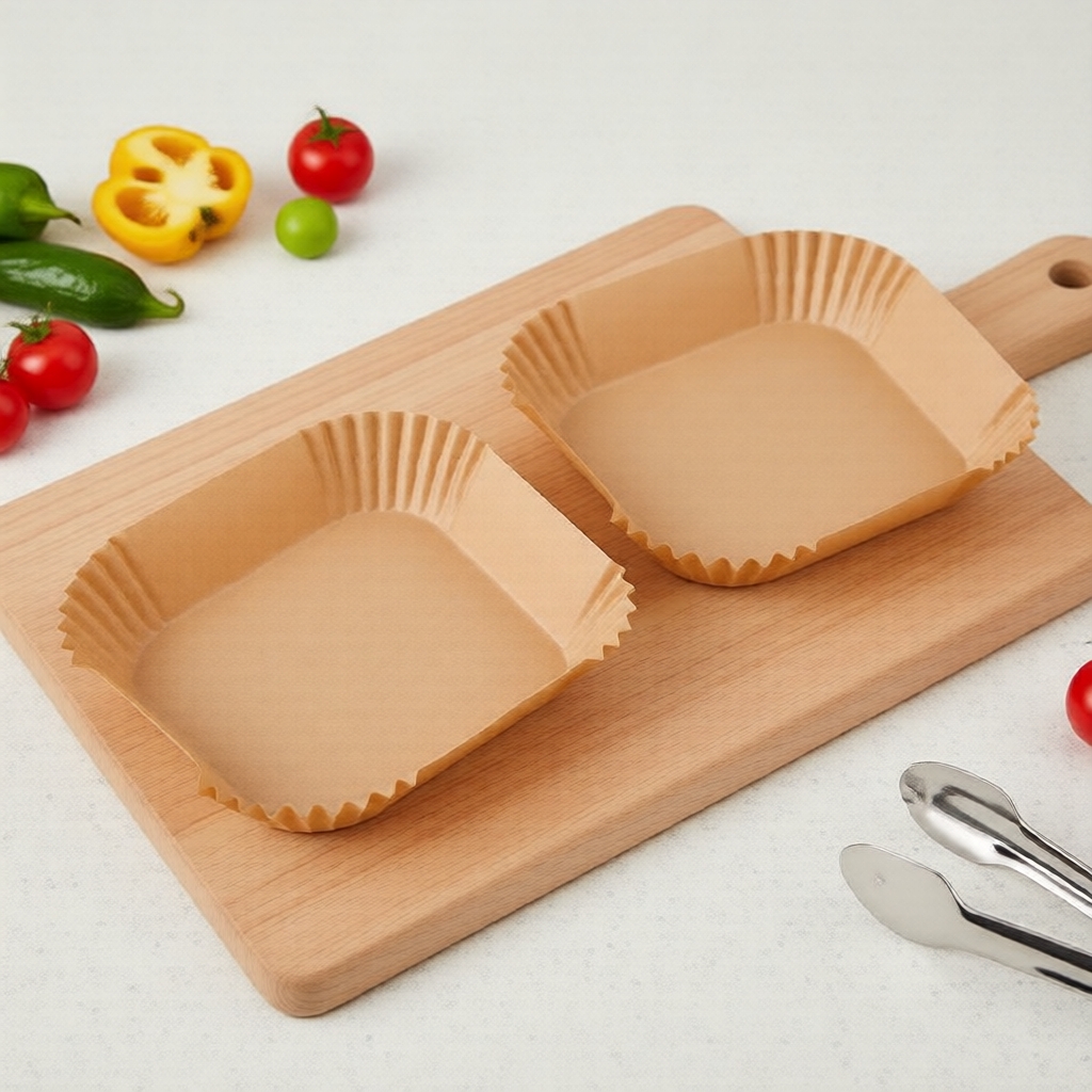 Forros de papel para fritadeira a ar descartáveis, resistentes a óleo e sem odores, sem necessidade de limpeza para uso