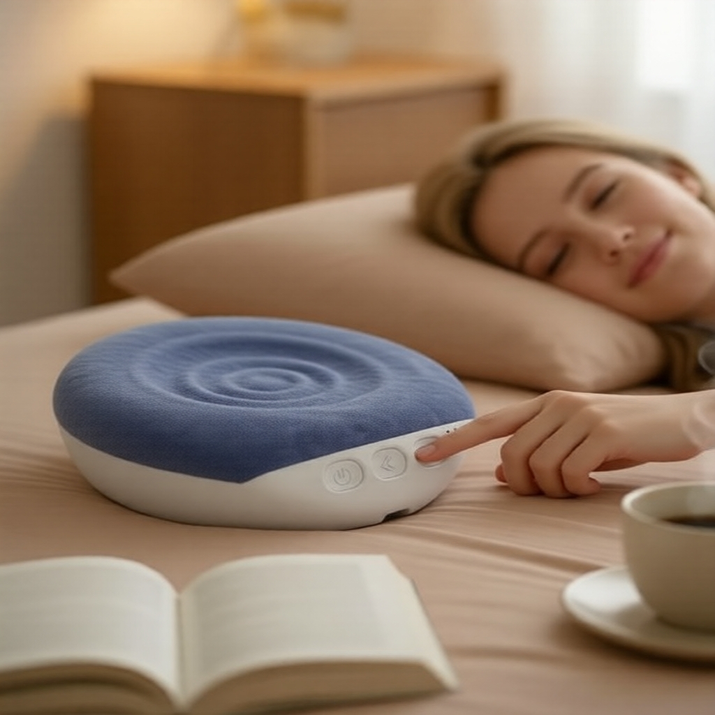 Almofada de Sono Bluetooth, Altifalante Sem Fios, Máquina de Som Branco, Temporizador, Modo Privado