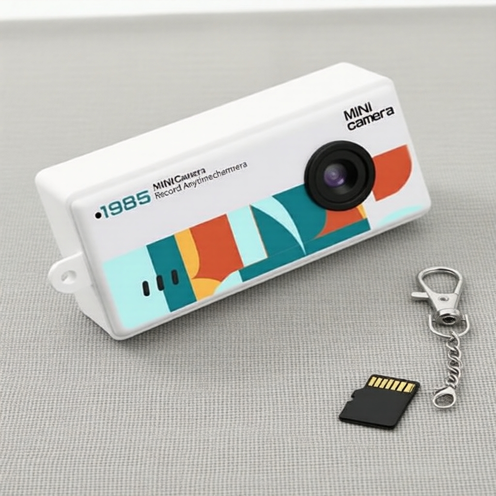 Câmera Mini Chaveiro 32GB – Câmera Mini Vintage para Crianças e Adultos; Presente de Viagem e Aniversário Ideal