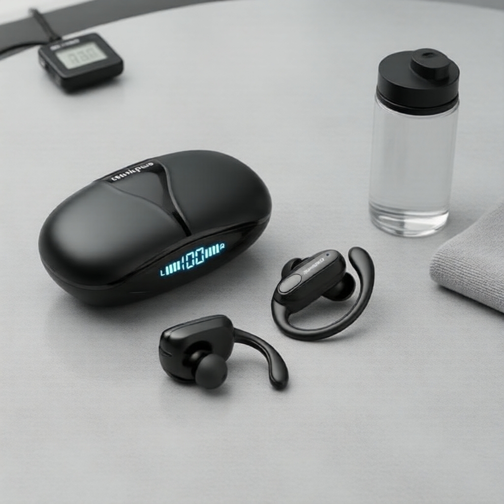 Fones de Ouvido Esportivos Lenovo XT80 TWS, Microfone, Indicador de Energia LED, HiFi Stereo, À Prova D'Água