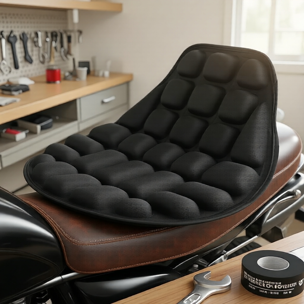 Almofada universal antideslizante para banco de moto com ventilação de ar para conforto