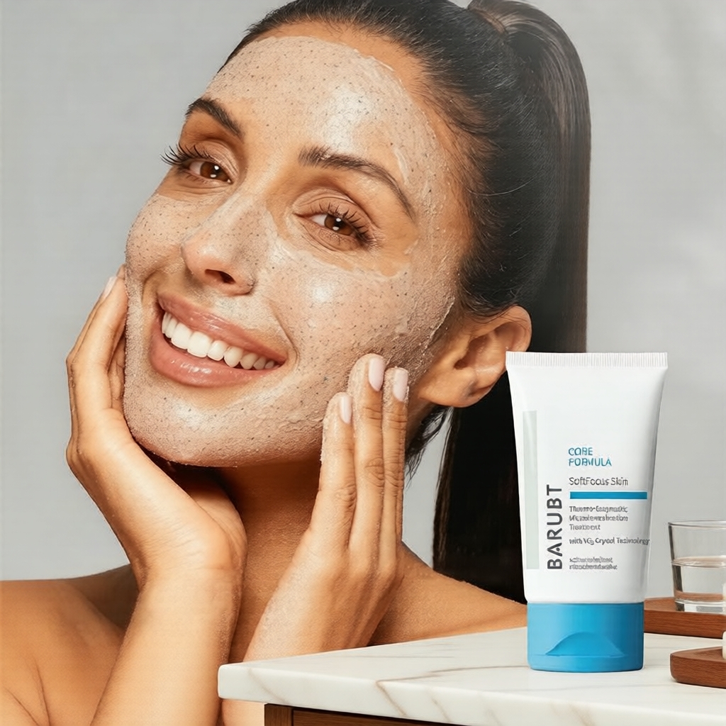 BARUBT Soft Focus Pele Creme Térmico Enzimático – Limpeza Profunda & Nutrição, Microcristalino Cuidado