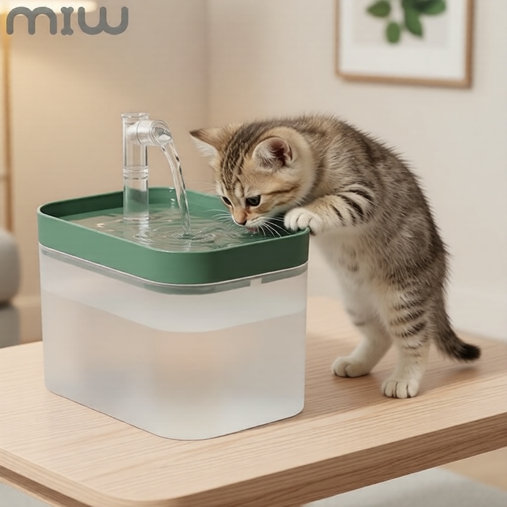 Fonte de água automática silenciosa de 2L para animais de estimação, com dupla voltagem e múltiplos filtros, ideal para