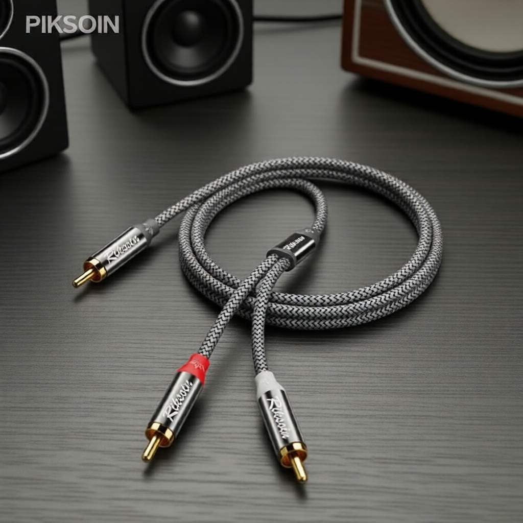Cabo Y RCA para 2 RCA da Riksoin, Divisor de Áudio Bidirecional para Subwoofer & Caixa de Som, Sistema Hi-Fi