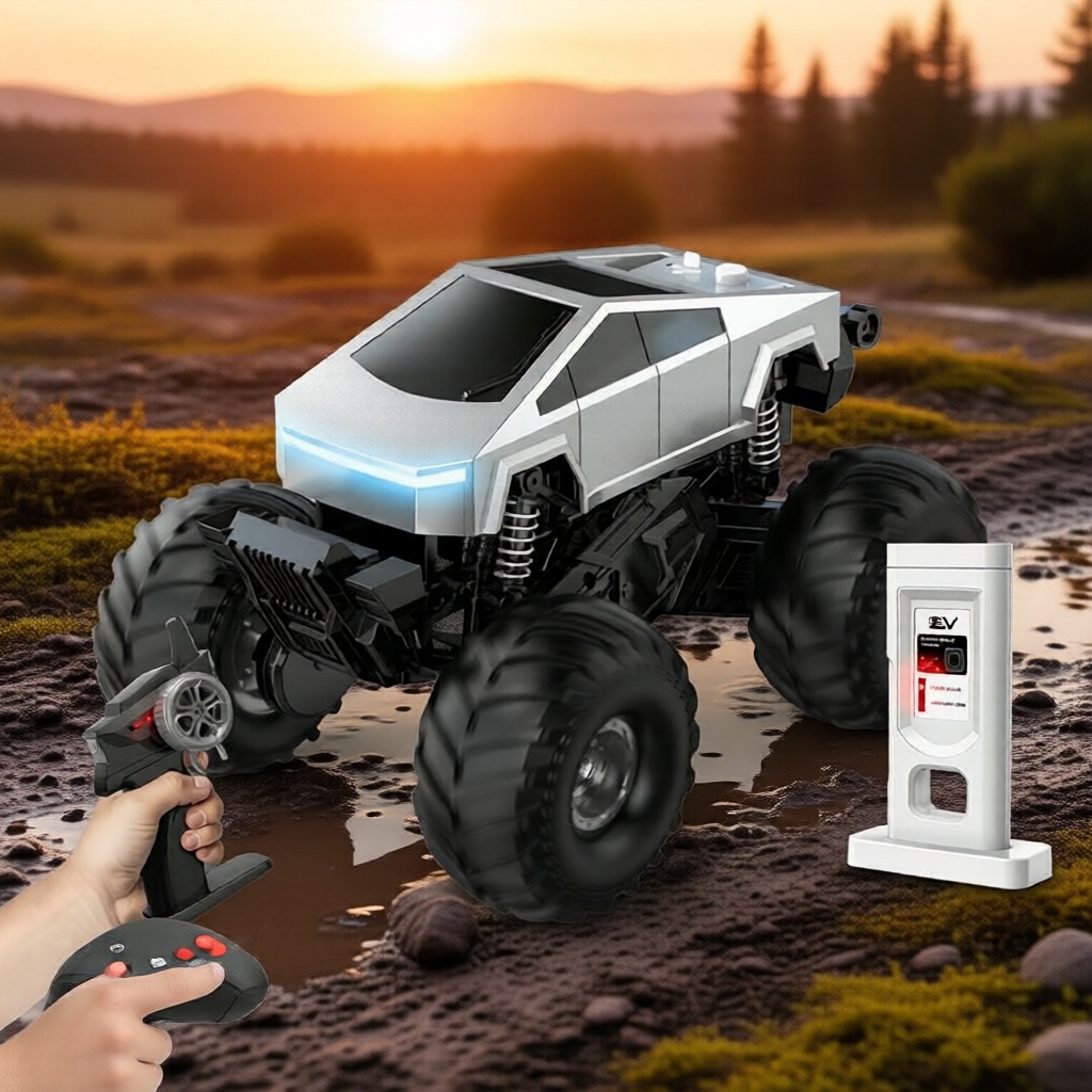 Carro anfíbio RC 4x4 caminhão off-road 1:16 todo-terreno 2.4GHz brinquedo infantil presente grande