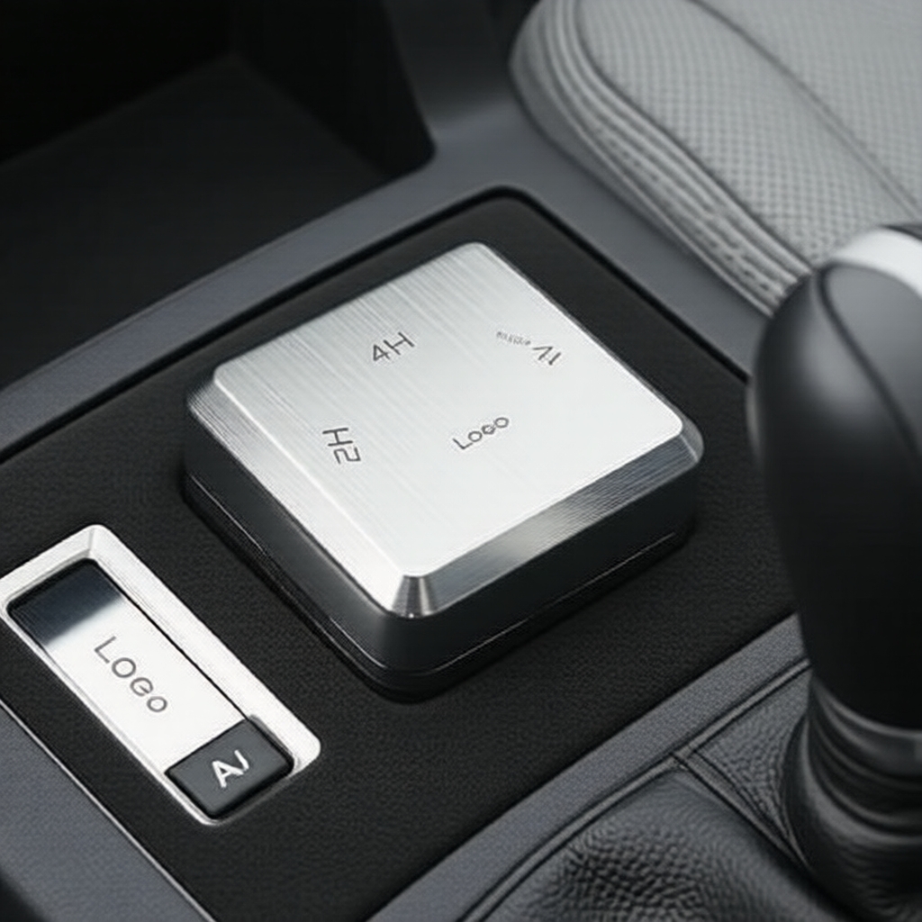 4WD Capa Cromada para Caixa de Engrenagens em ABS para Interiores de Carro Isuzu D-MAX 2012-2019