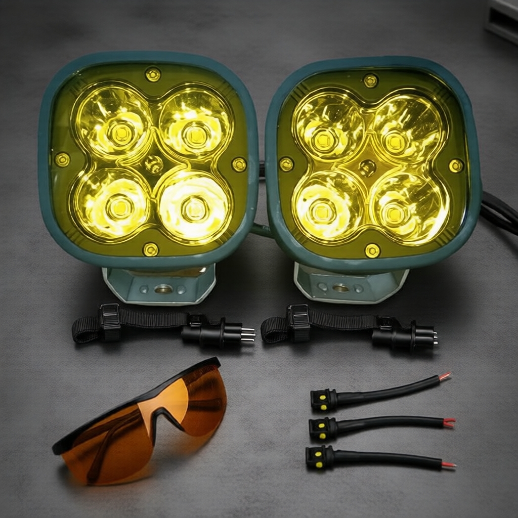 Holofote LED à Prova d’Água para Moto, Scooter, Carro, ATV e Offroad