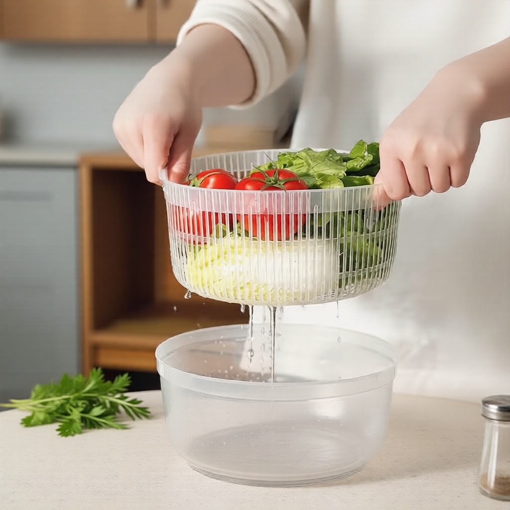 Centrífuga de Vegetais e Secador de Salada, Multifuncional Manual para Cozinha, Desidratador Doméstico para Reparos DIY