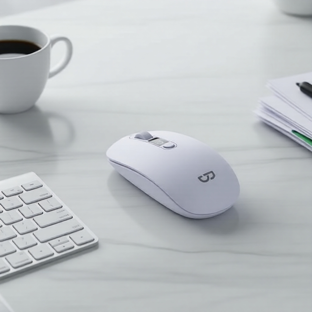 Mouse GOOJODOQ Dual-Mode – Silencioso, Recarregável, 4 Níveis de DPI com Visor Digital