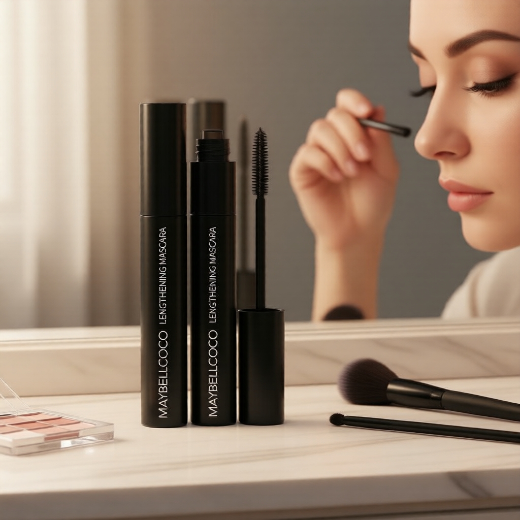 2 unidades de Máscara Maybelline Coco à prova d'água e suor, escova volumizadora para cílios marcantes