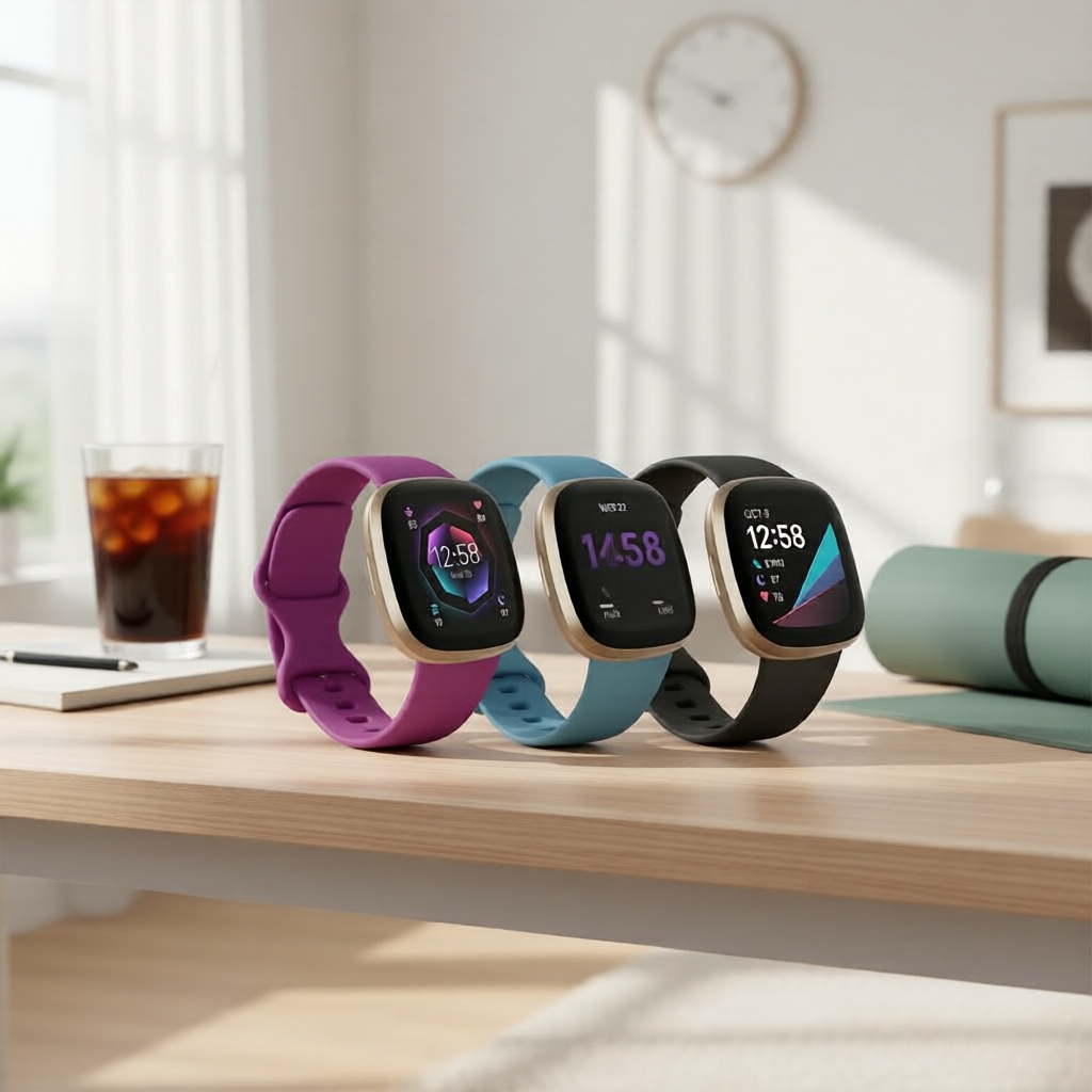 Pulseira de Silicone Macio Substituição para Fitbit Versa 3/Sense, Acessório de Pulseira Esportiva