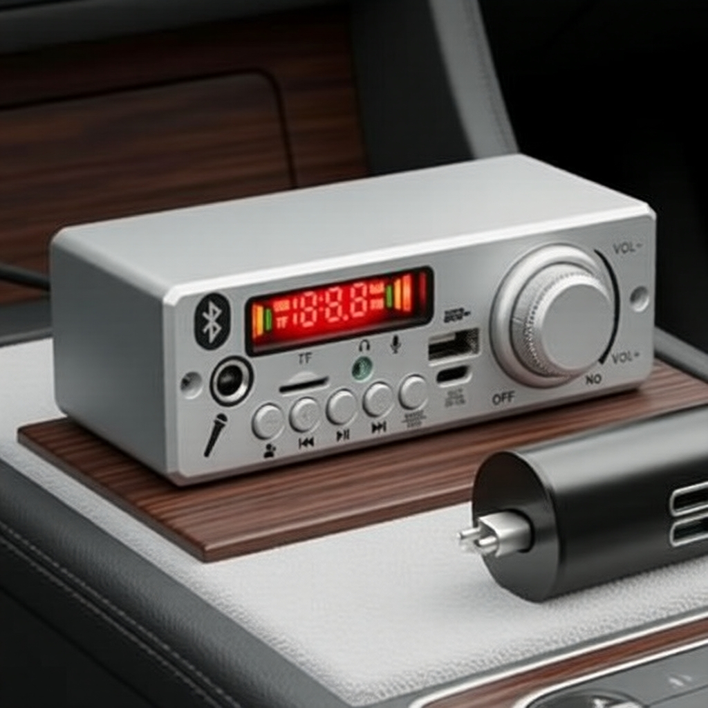 Placa Decodificadora MP3 Bluetooth 5.0 12V 80W Pro X, Rádio FM, Microfone 6,5mm, Módulo Amplificador de Áudio