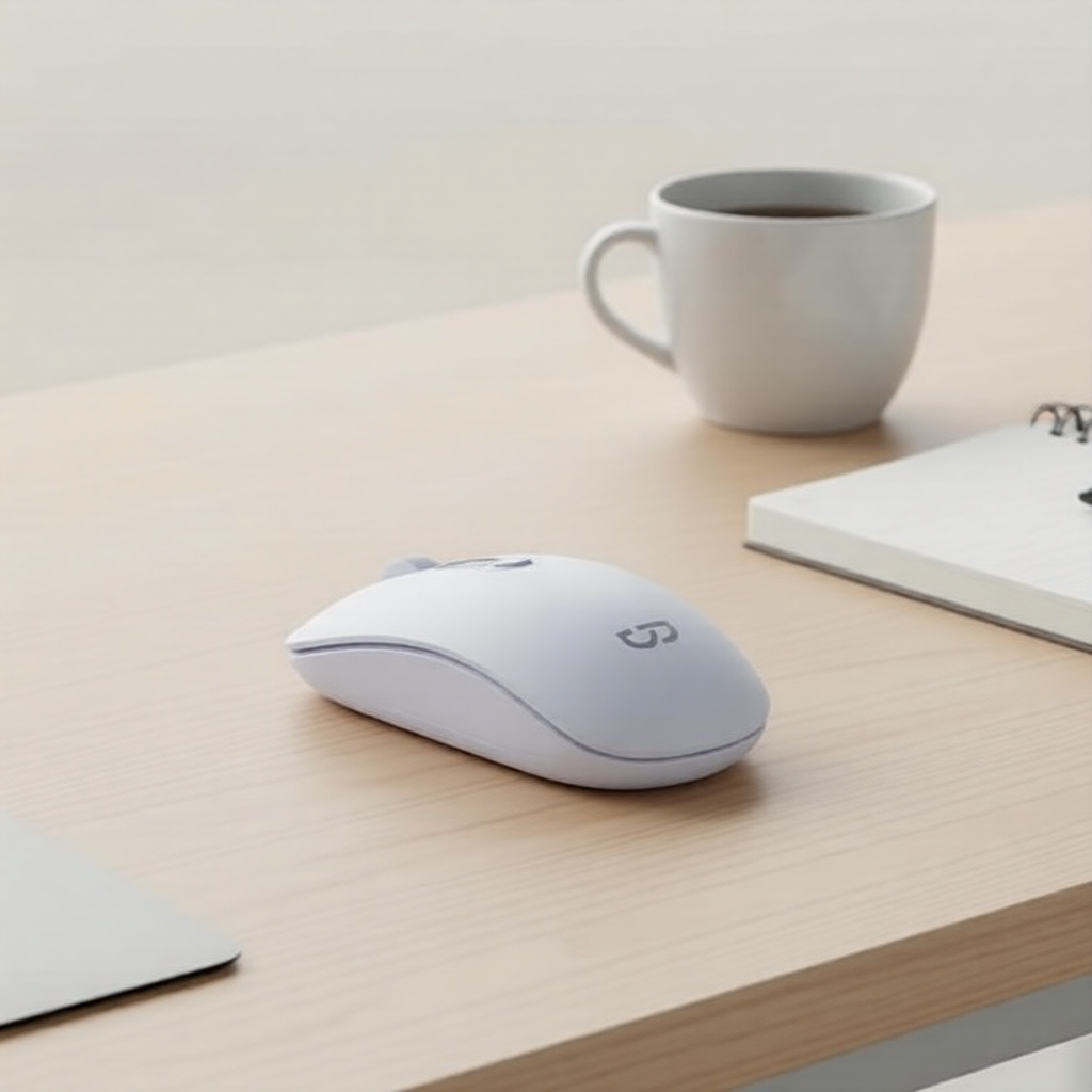 Mouse Silencioso Recarregável GOOJODOQ – 4 Níveis de DPI, Dual-Mode, Display Digital
