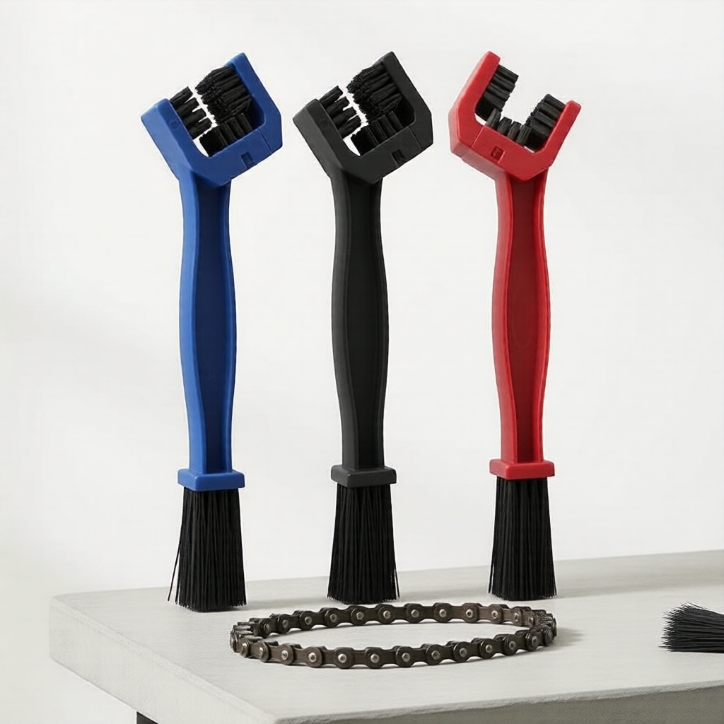 Escova de Limpeza para Corrente de Motocicleta e Bicicleta, Escova de Engrenagens, Acessórios para Ciclismo