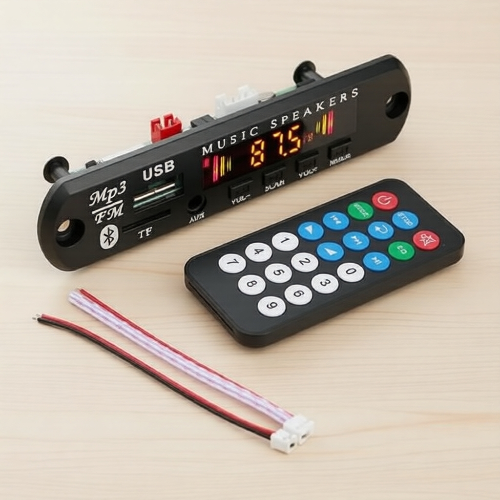 Módulo Amplificador de Som DIY: Classe D, Bluetooth, 9-12V DC, Controle Remoto Incluso