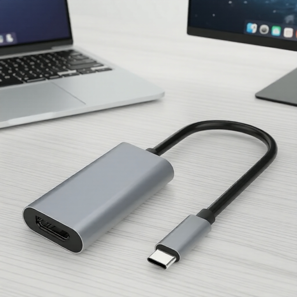 Adaptador USB-C para HDMI 4K 60Hz, Conversor USB 3.1 Tipo-C para HDTV compatível com MacBook