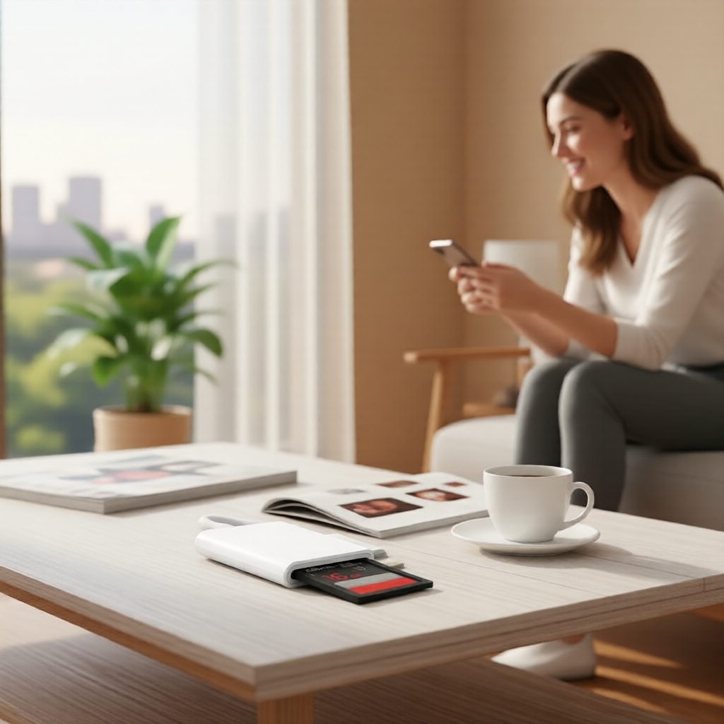 Leitor de Cartão de Memória de Câmera para iPhone e iPad, SD e MicroSD