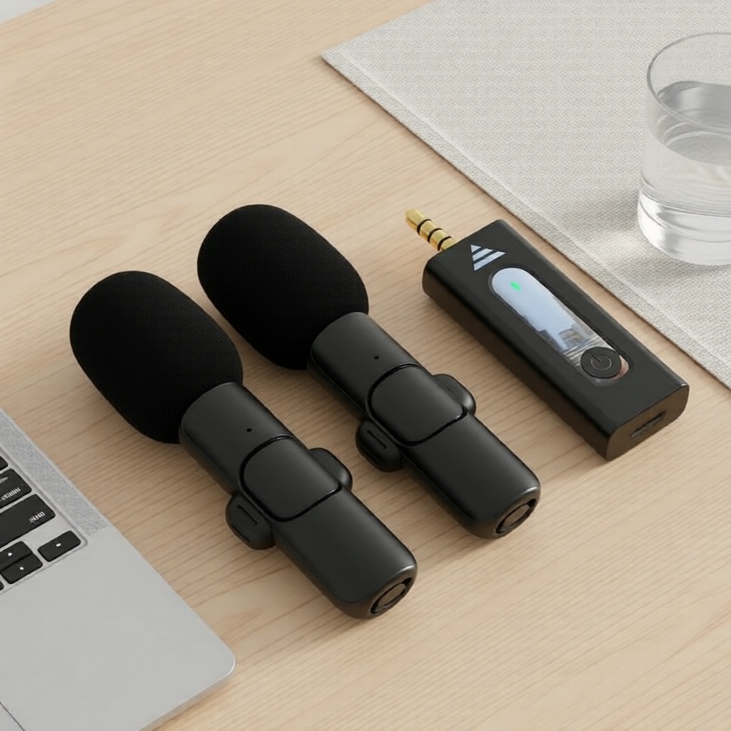 K35 Microfone de Lapela Mic Wireless Sistema Omnidirectional para Câmera DSLR e Caixa de Som