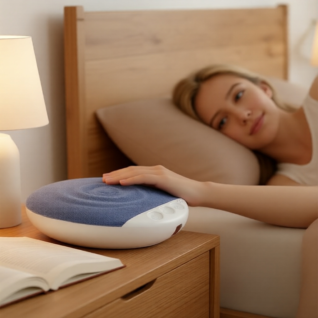 Altifalante de ruído branco Bluetooth para dormir, máquina de som com temporizador sem fios