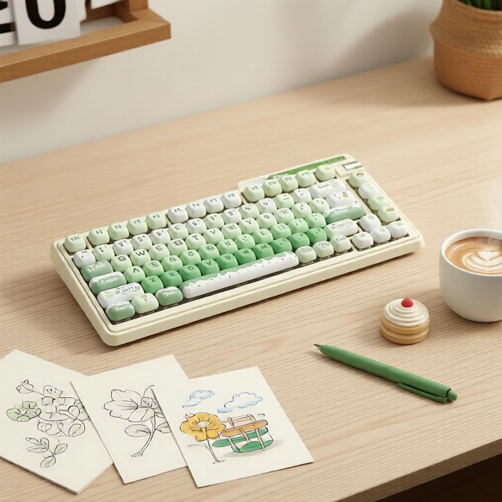Perfil MOG, Teclas de teclado mecânico, PBT Dye-Sub, 141 teclas, tema de casa de sobremesa, compatível com