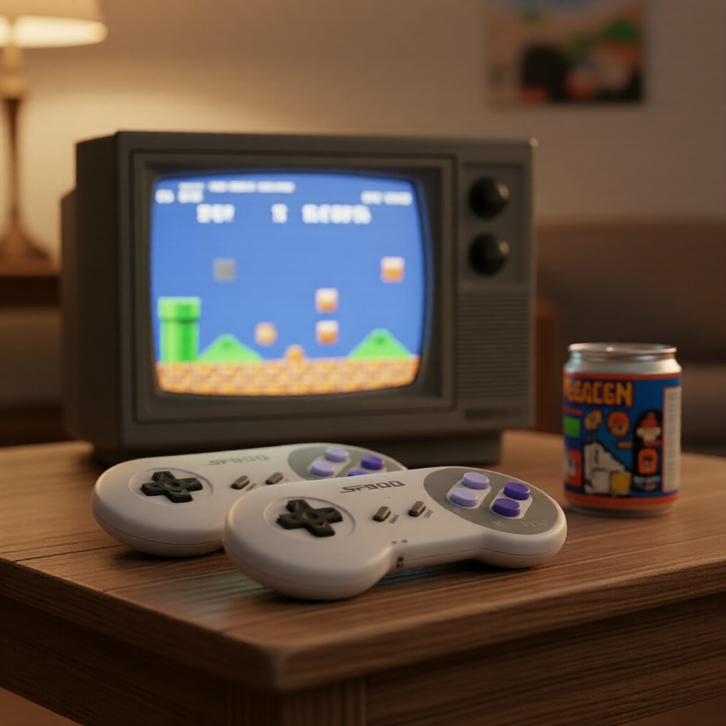 Everdrive 16 bits para SNES com controle sem fio e saída HDMI