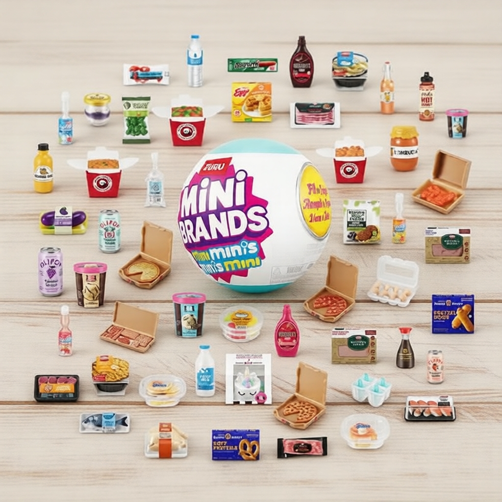 ZURU Mini Brands Minis Série 1: Preencha a Geladeira, Brinquedo Colecionável Surpresa, 1 Cápsula com Miniatura