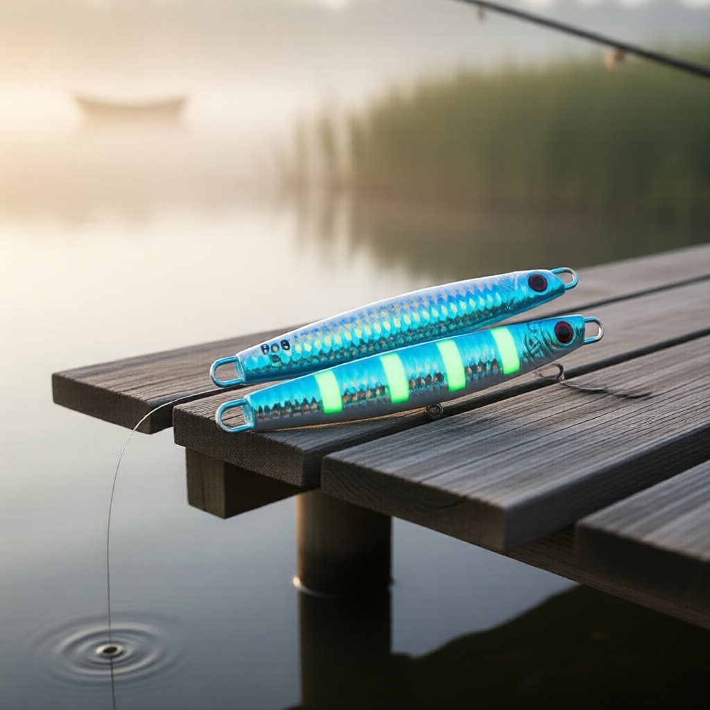 3D Olhos Isca Metal Jig 100 g Afundamento Lento para Pesca em Água Profunda Slow-Pitch