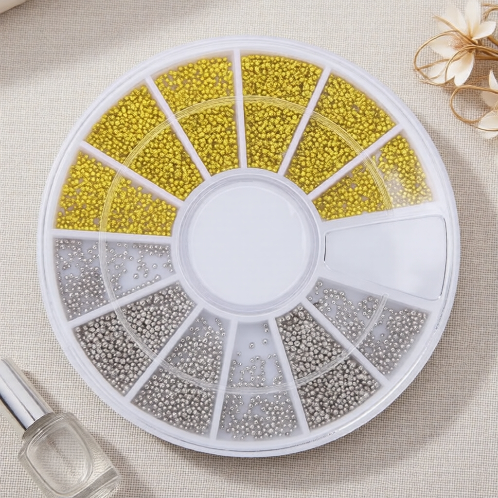 Monja Gemas de Cristal para Nail Art Profissionais, Miçangas Coloridas com Glitter para Decorações Manicure