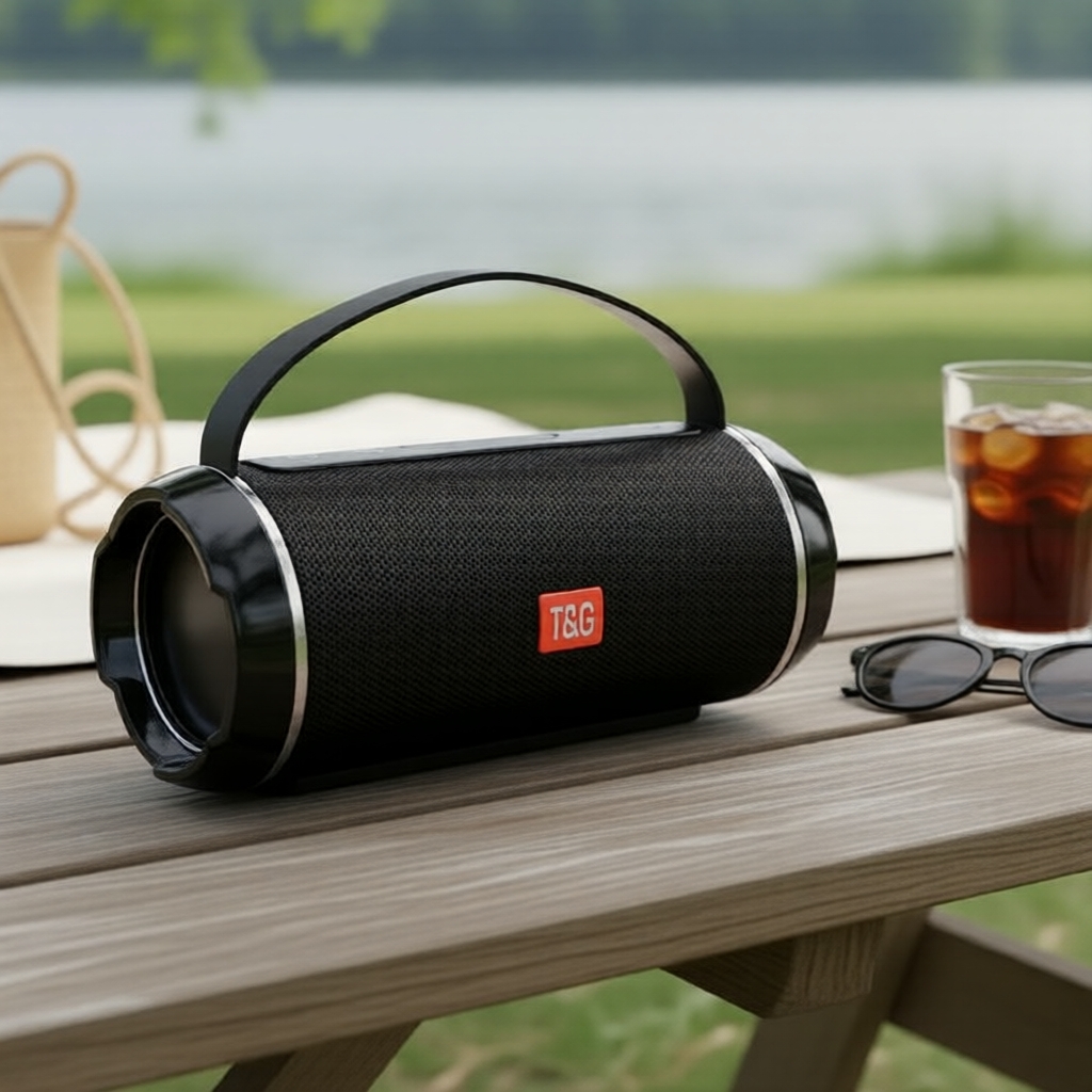 T&G TG116c Caixa de Som Bluetooth à Prova d'Água, Subwoofer, TWS Sem Fio, Som Estéreo de Alta Potência