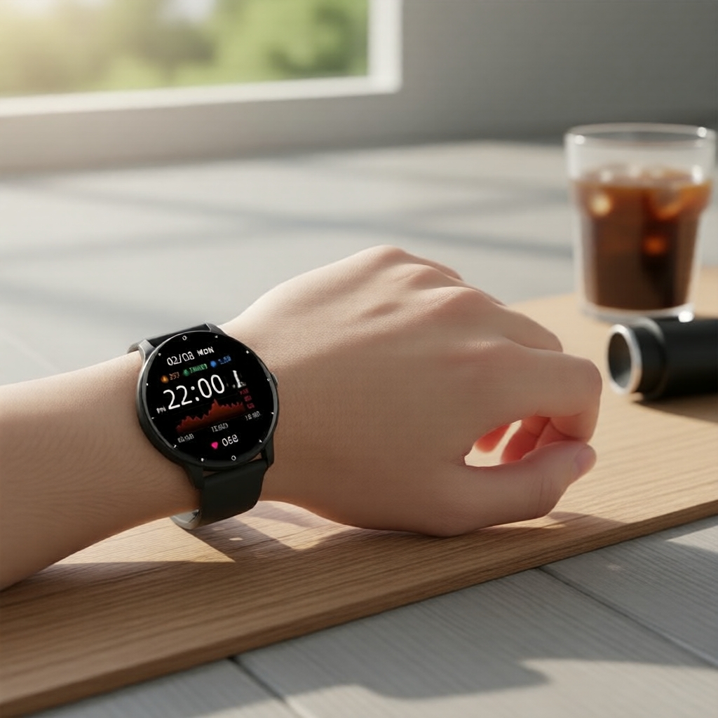 Zl02 Smartwatch para ele e ela 2026, design à prova d’água, monitor de condicionamento físico e bem-estar durante todo o