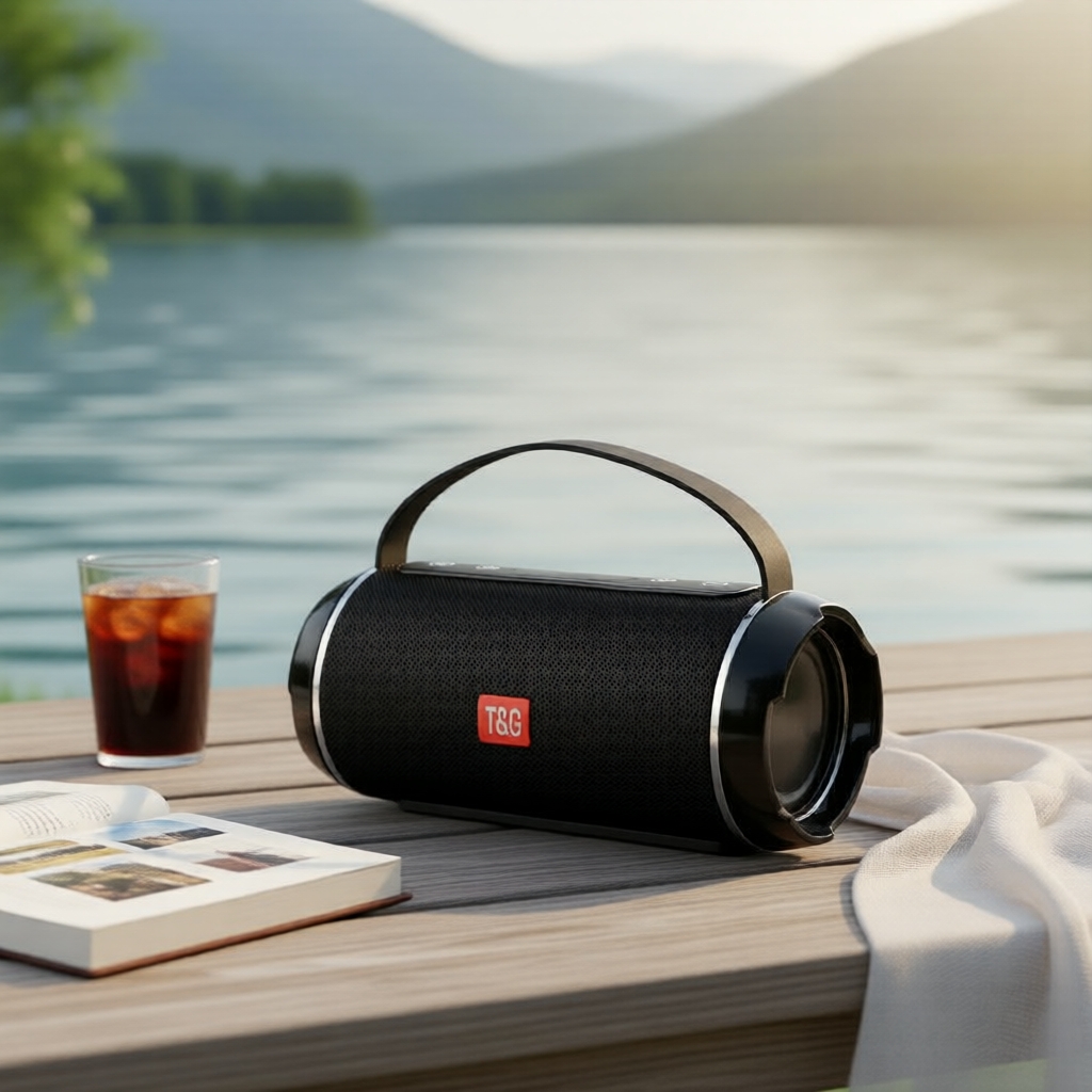 T&G TG116c Caixa de Som Potente, Caixa de Som Bluetooth Sem Fio TWS, Subwoofer Estéreo à Prova d'Água