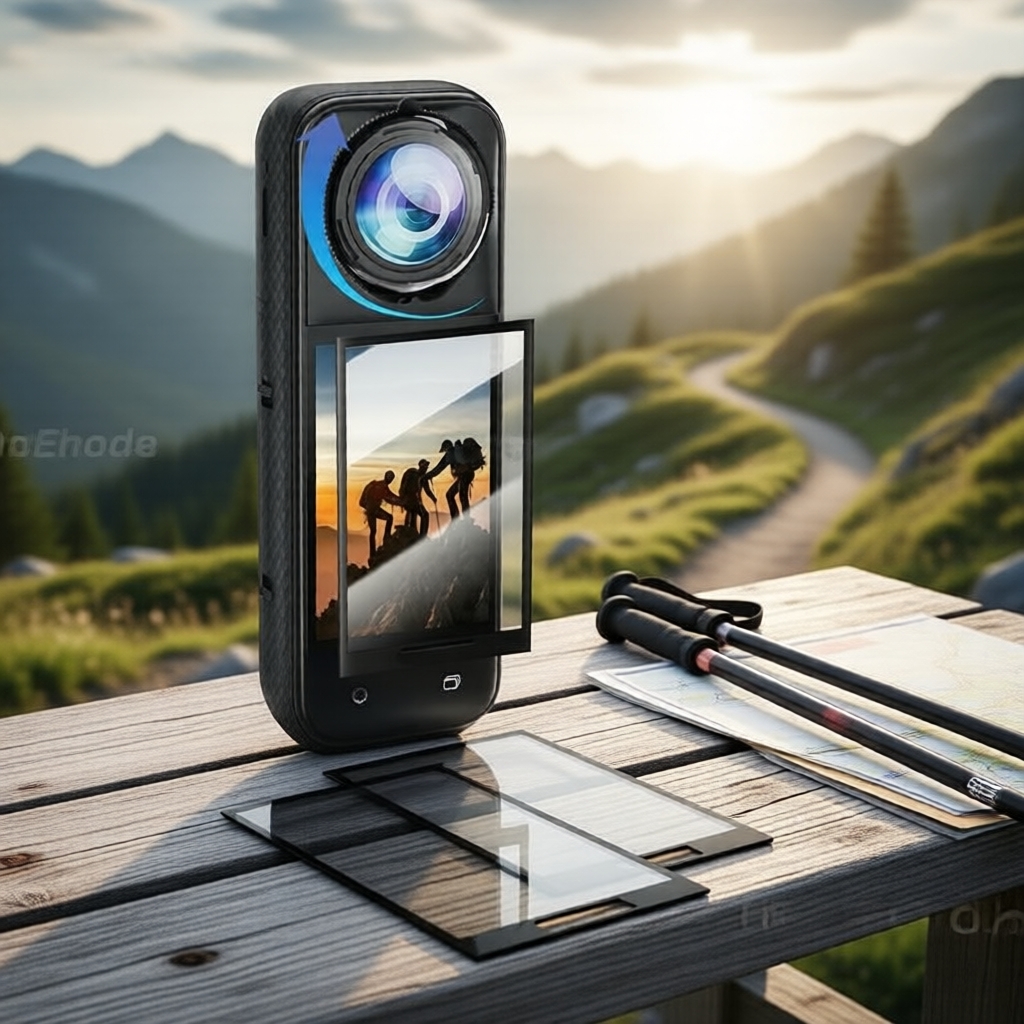 Tampa de proteção de lente Insta360 X5, PC de alta transparência, à prova de riscos, acessório de capa completa de