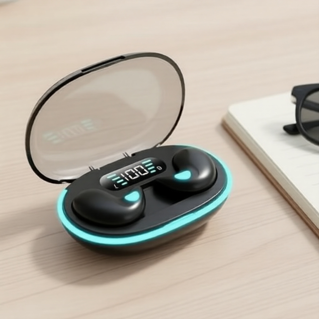 Fones de Ouvido Bluetooth 5.3 X55 True Wireless, Hi-Fi Estéreo, Cancelamento de Ruído e Microfone, Impermeável, Ideais