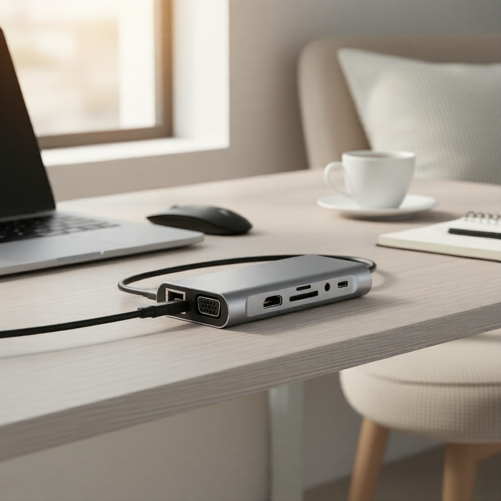 MacBook Pro/Air 11-Port USB 3.0 Dock: HDMI 4K, VGA, USB-C, leitor de cartões SD e TF