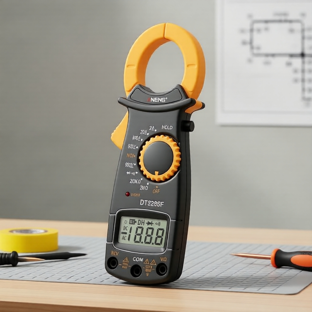 ANENG DT3266F Multímetro de braçadeira automático para medição de tensão, capacitor, frequência, temperatura,