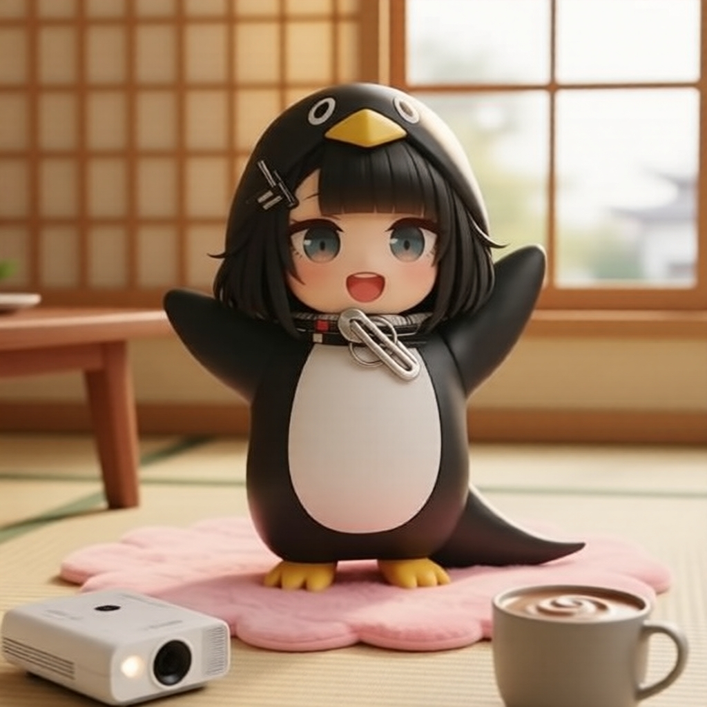 Pequena Estátua de PVC do Pinguim Admin - Presente de Aniversário para Colecionadores de Anime