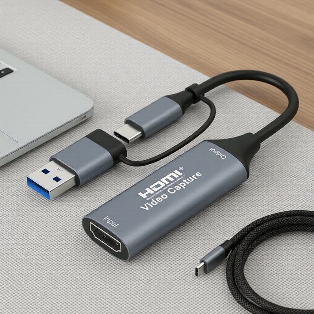 Placa de captura de vídeo USB 2.0 Tipo C 1080P 4K HDMI para PS4 Xbox Transmissão de jogos