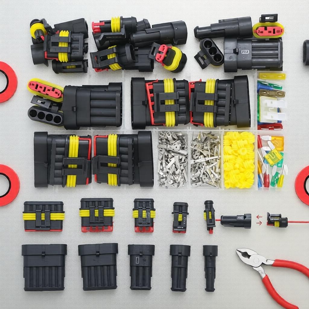 Terminal De Conector De Fio , 240 Peças , Kit De Conexão Rápida Automotiva , Contato De Crimpagem De Cobre , Modo De Ali
