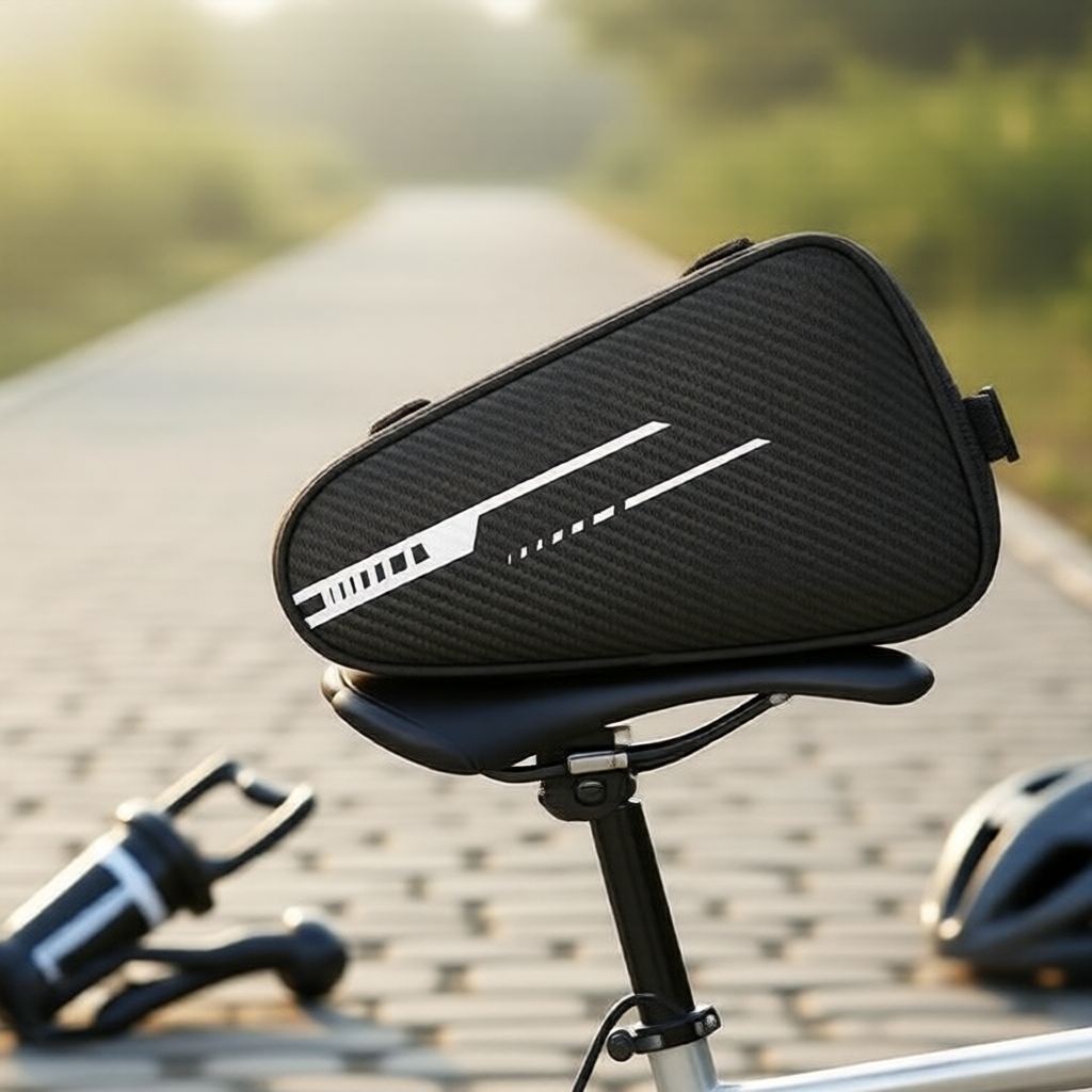 Bolsa Triangular de Selim de Bicicleta 1.2L, Bolsa de Armazenamento Frontal no Quadro
