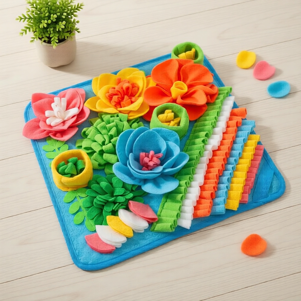 Tapete Snuffle para Cachorros & Gatos | Alimentador Lento, Treinamento e Diversão na Forragem