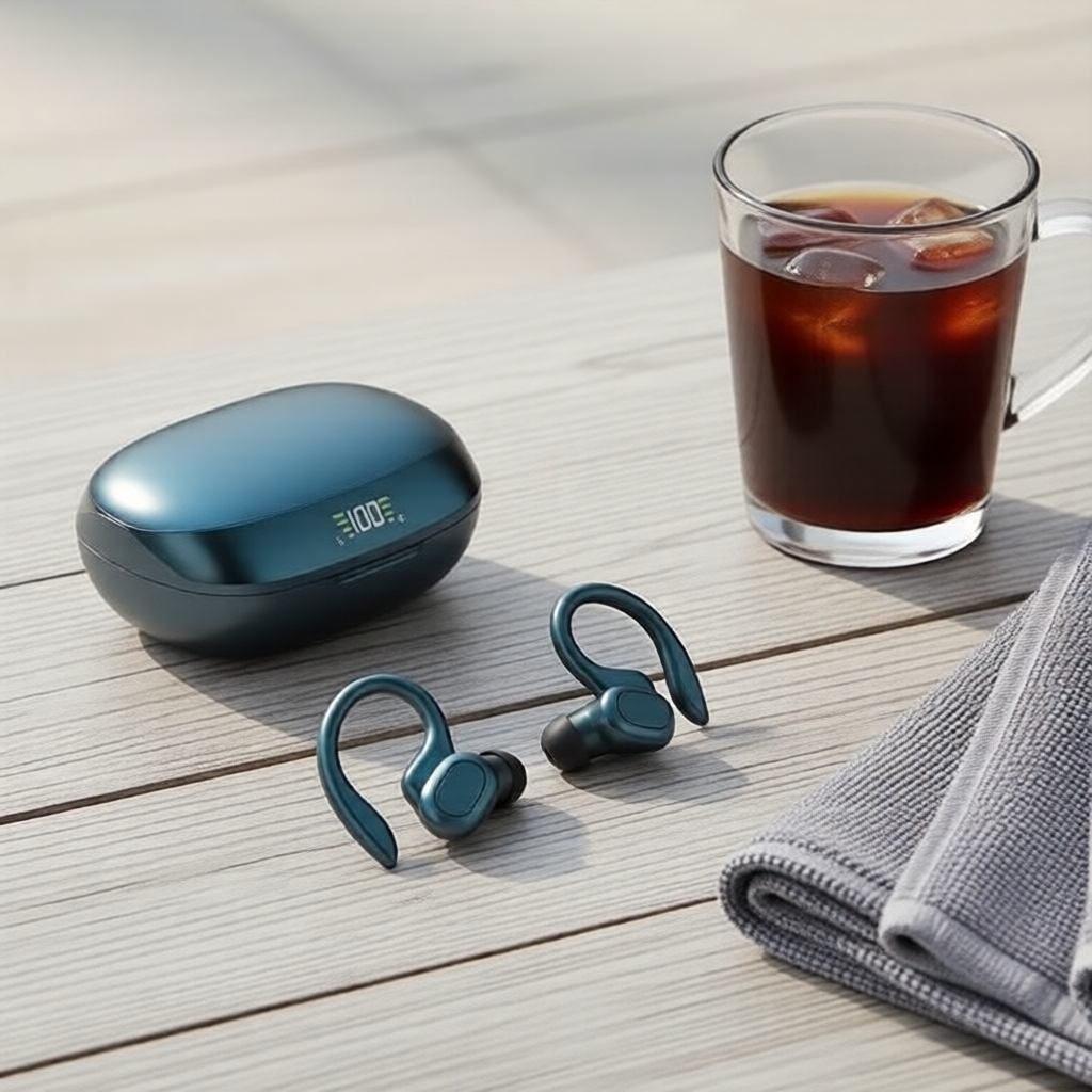 Fones de ouvido Bluetooth SP16 TWS, som estéreo HiFi, cancelamento ativo de ruído, microfone ENC, bateria estendida,